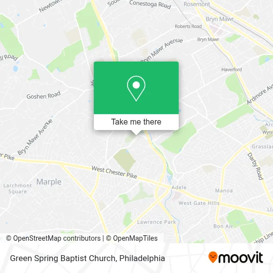 Green Spring Baptist Church map