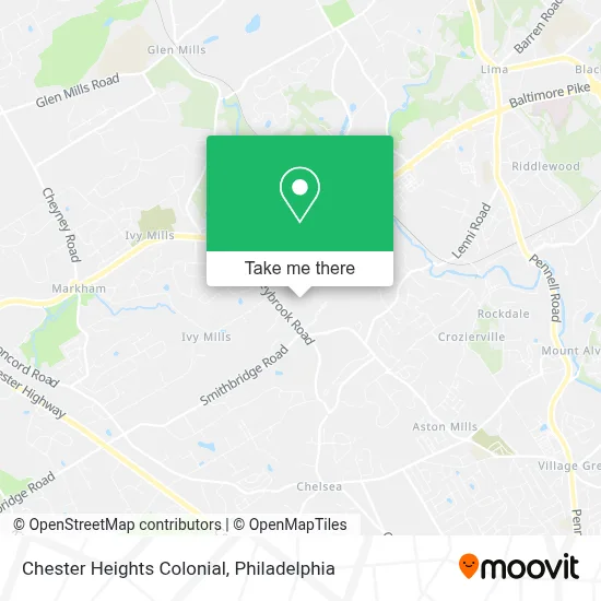 Chester Heights Colonial map