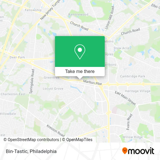 Bin-Tastic map