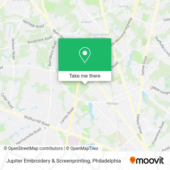 Jupiter Embroidery & Screenprinting map