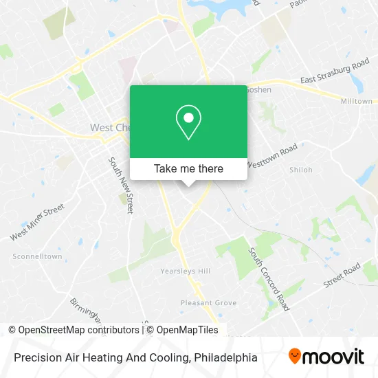 Precision Air Heating And Cooling map