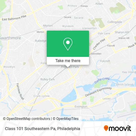 Class 101 Southeastern Pa map