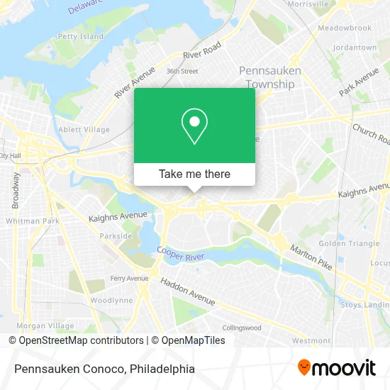 Pennsauken Conoco map