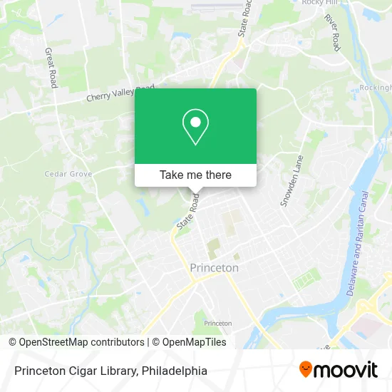 Princeton Cigar Library map