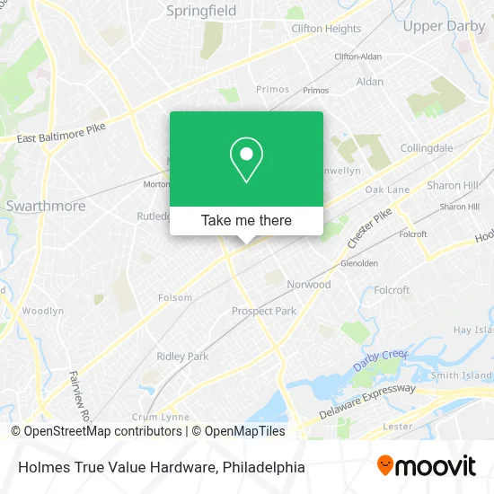 Holmes True Value Hardware map
