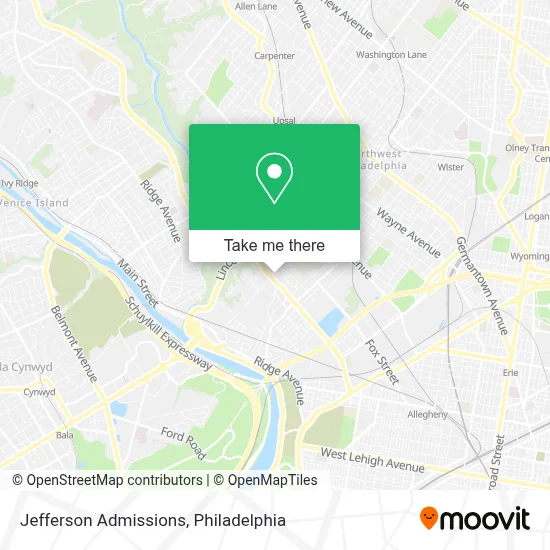 Jefferson Admissions map