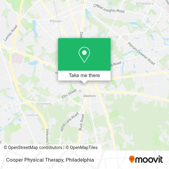 Cooper Physical Therapy map
