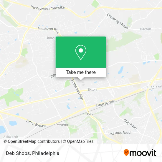 Deb Shops map