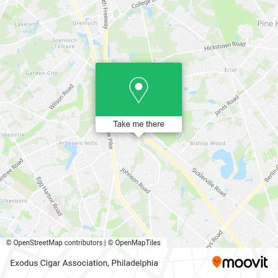 Exodus Cigar Association map