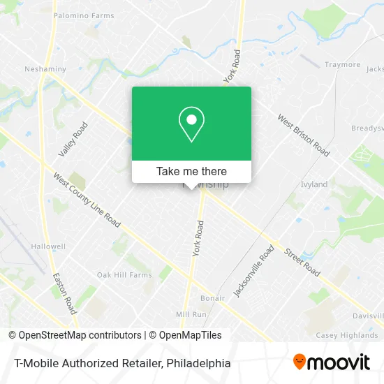 T-Mobile Authorized Retailer map