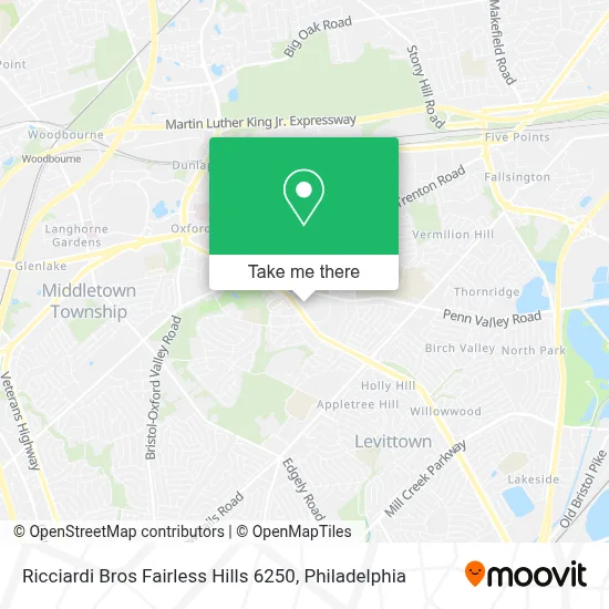Ricciardi Bros Fairless Hills 6250 map