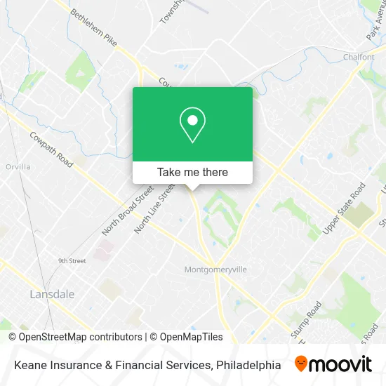 Keane Insurance & Financial Services map