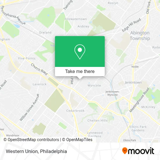 Western Union map