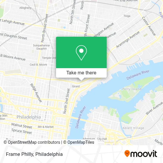 Frame Philly map