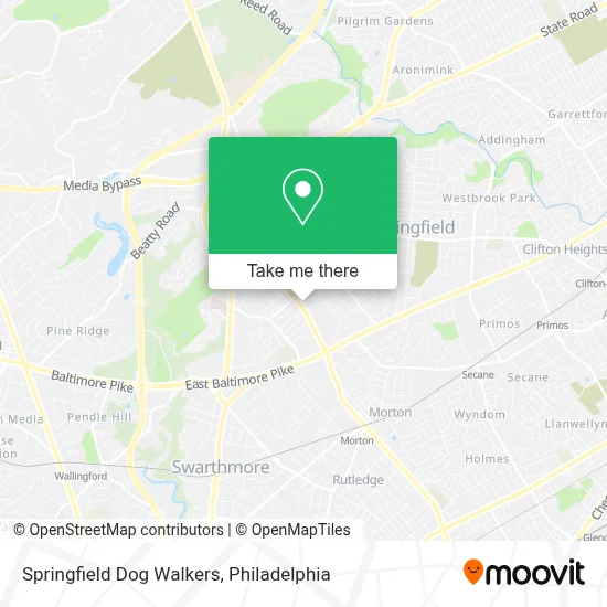 Springfield Dog Walkers map