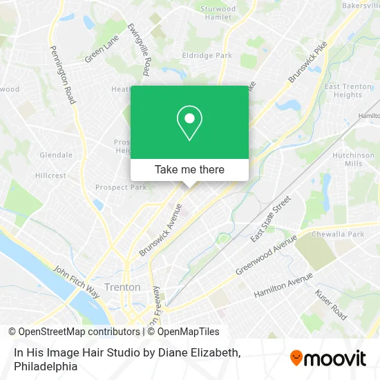 In His Image Hair Studio by Diane Elizabeth map
