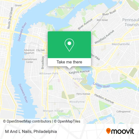 M And L Nails map