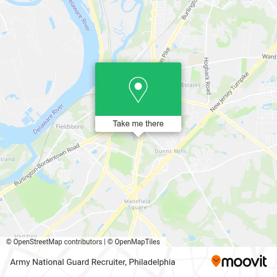 Army National Guard Recruiter map