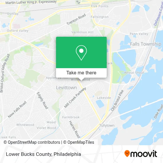 Lower Bucks County map