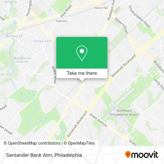 Santander Bank Atm map