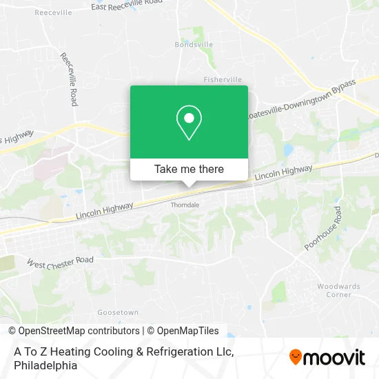 A To Z Heating Cooling & Refrigeration Llc map