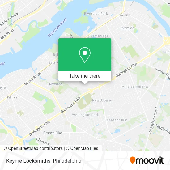 Keyme Locksmiths map