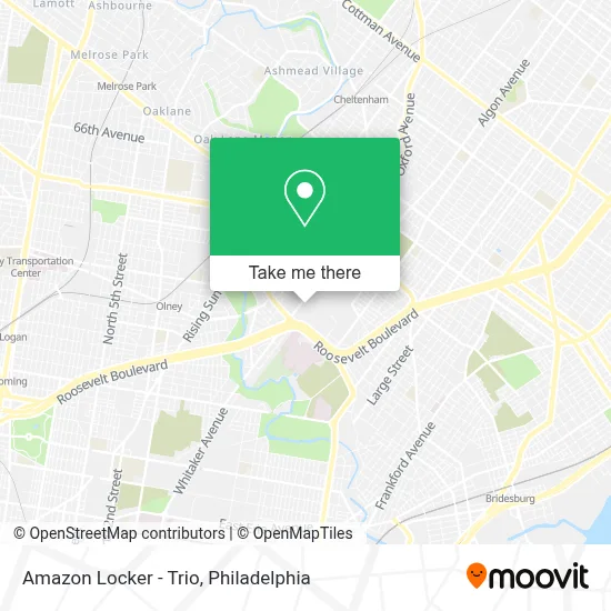 Amazon Locker - Trio map