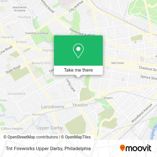 Tnt Fireworks Upper Darby map