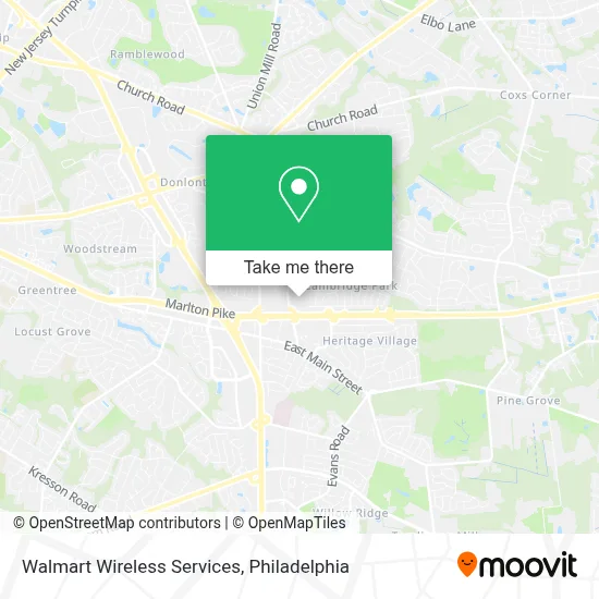 Walmart Wireless Services map