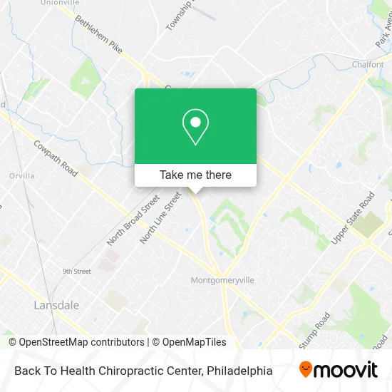 Back To Health Chiropractic Center map