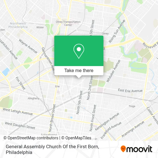 General Assembly Church Of the First Born map