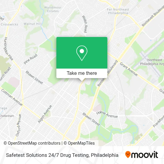 Safetest Solutions 24 / 7 Drug Testing map