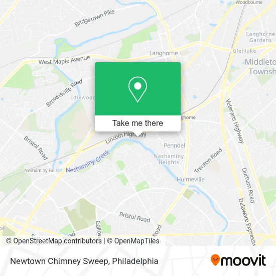Newtown Chimney Sweep map