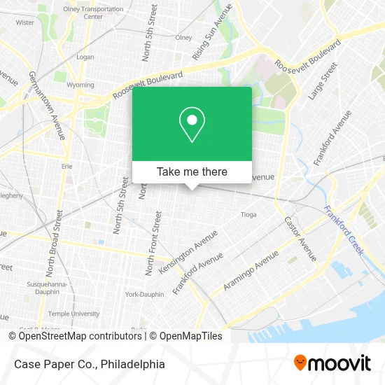 Case Paper Co. map