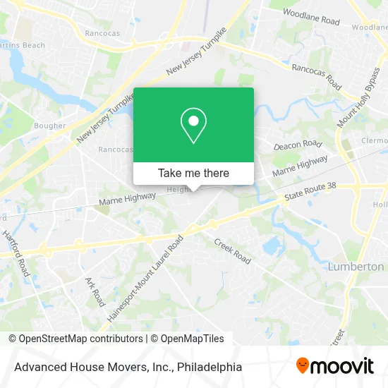 Advanced House Movers, Inc. map
