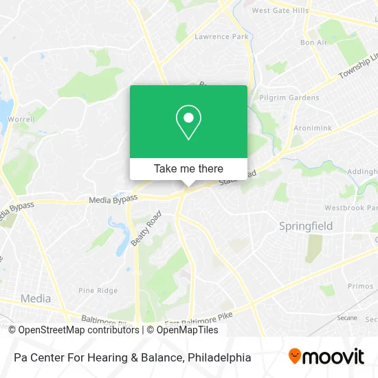 Pa Center For Hearing & Balance map