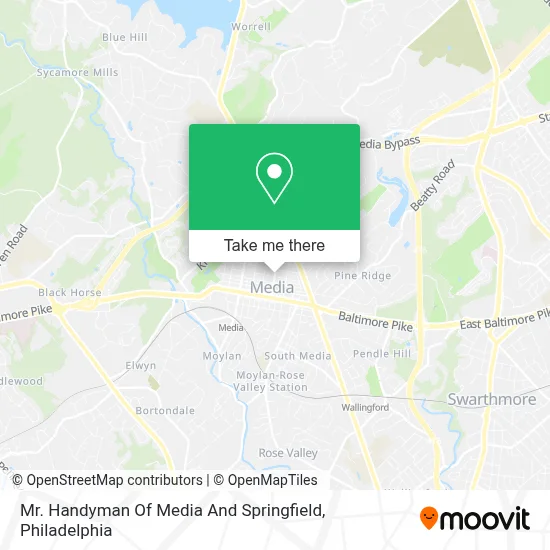 Mr. Handyman Of Media And Springfield map
