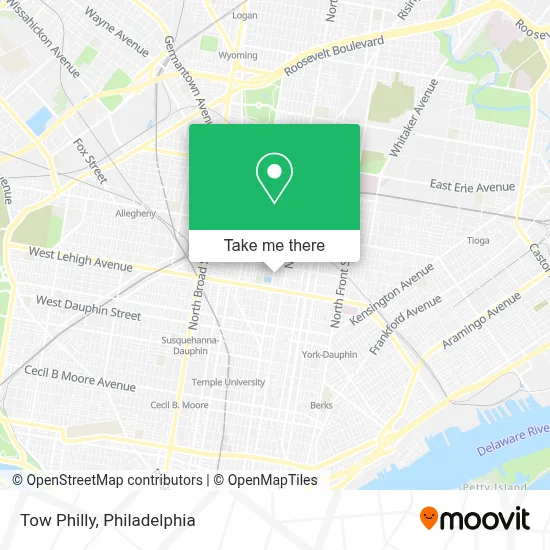 Tow Philly map