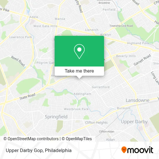 Upper Darby Gop map