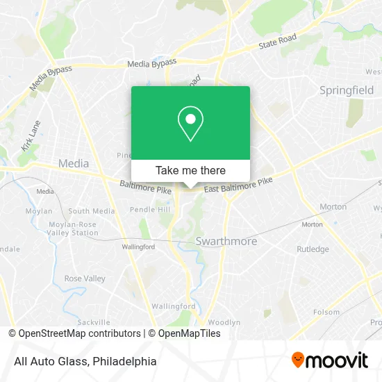 All Auto Glass map
