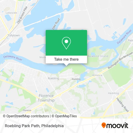 Roebling Park Path map