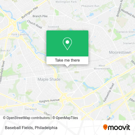Baseball Fields map