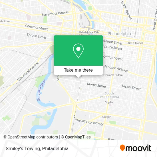 Smiley's Towing map