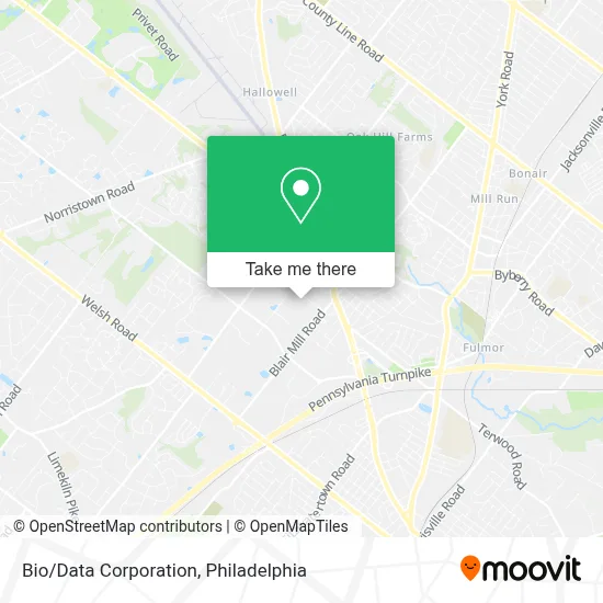 Bio/Data Corporation map