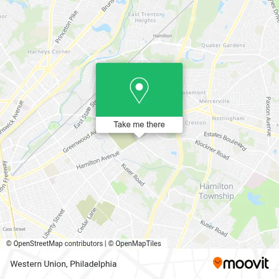 Western Union map