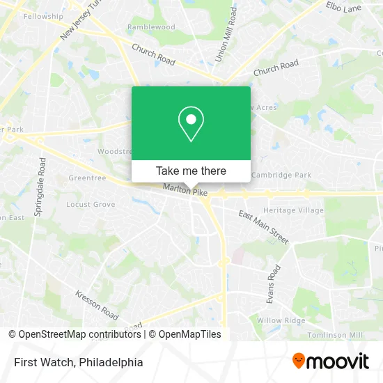 First Watch map