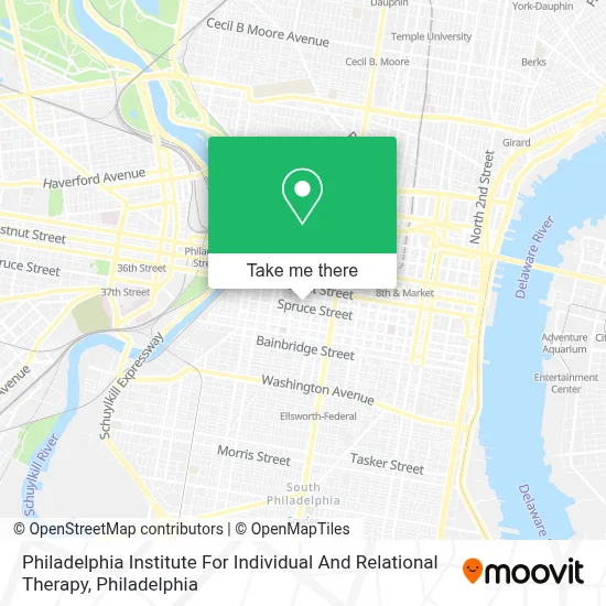 Philadelphia Institute For Individual And Relational Therapy map