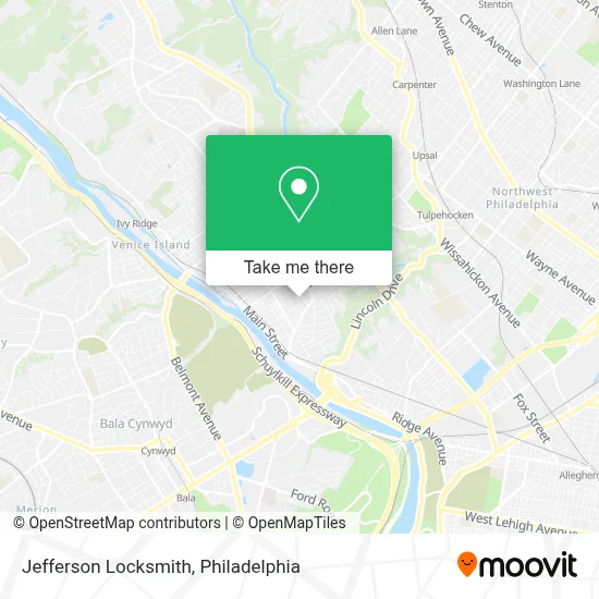 Jefferson Locksmith map