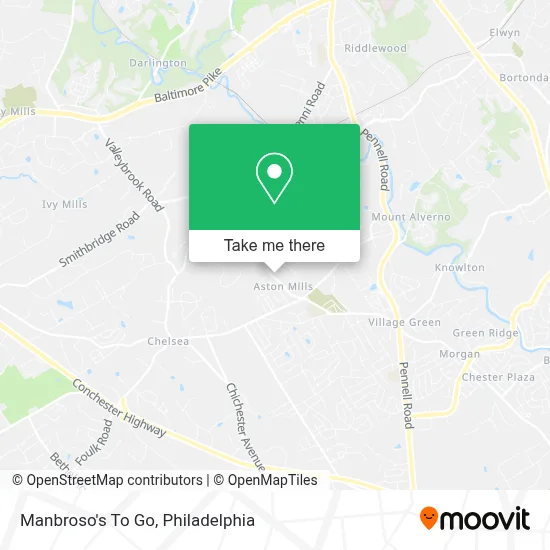 Manbroso's To Go map