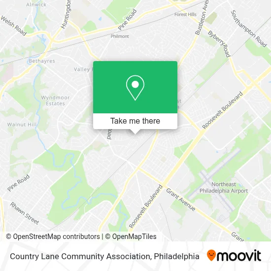 Country Lane Community Association map